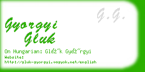 gyorgyi gluk business card